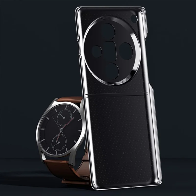 For Oppo Find X7 5G Case PU+Acrylic+PC Anti-fingerprint Phone Back Cover - Black