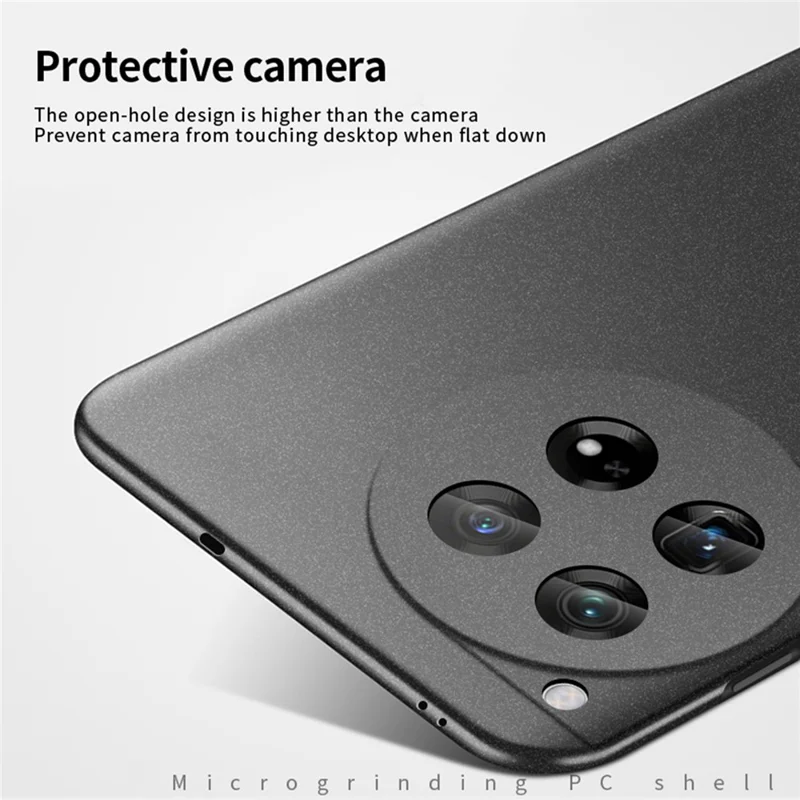 Serie Mofi Shield Matte Para OnePlus Ace 3 5G / 12R 5G Case de Teléfono Slim Fit PC Tapa Posterior - Negro