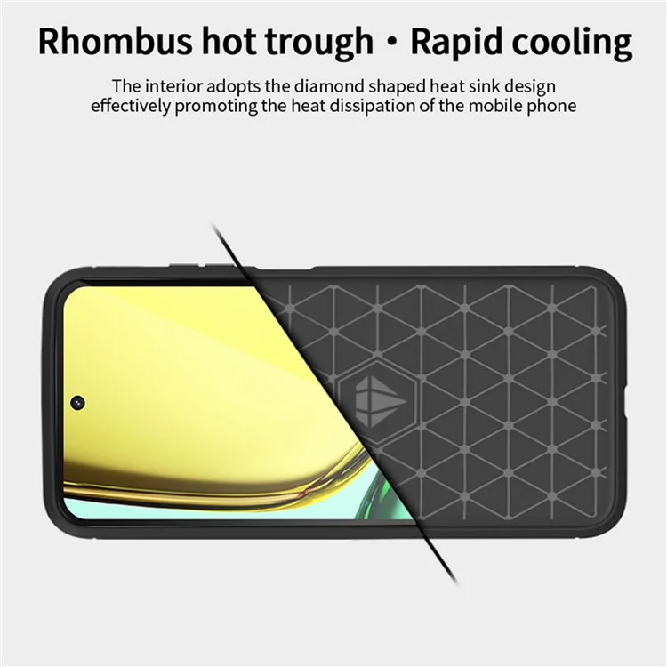 MOFI JK TPU Series-1 For Realme C67 4G TPU Case Brushed Carbon Fiber Texture Phone Cover - Black