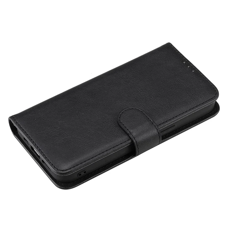 KT Leather Series-3 Para Samsung Galaxy S24 Ultra Case Desmontable 2-en-1 Cubierta de Cuero con Soporte y Correa Práctica - Negro