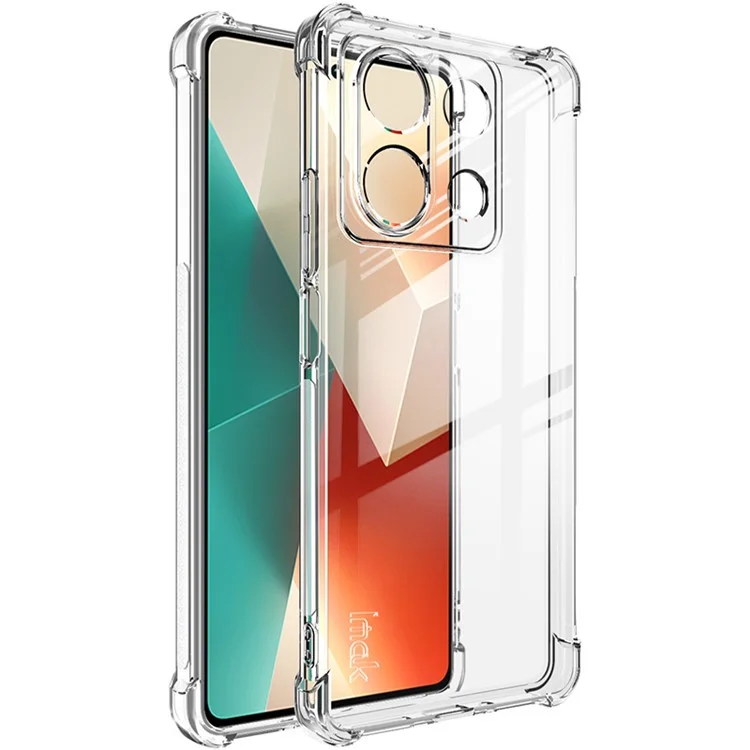 IMAK For Xiaomi Redmi Note 13 5G Case Drop-resistant TPU Phone Protective Cover - Transparent