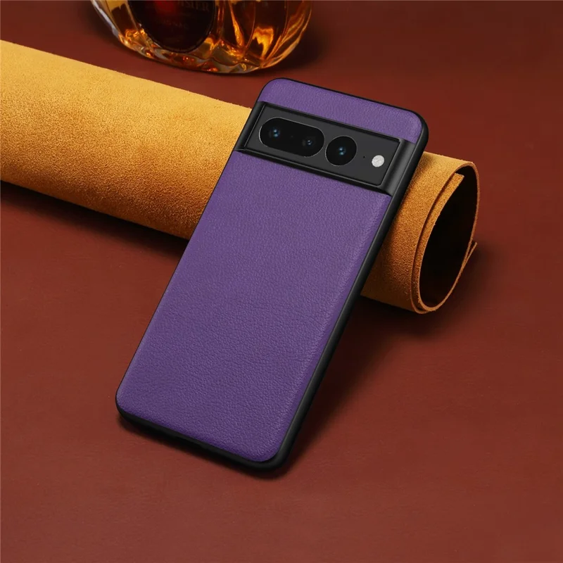 For Google Pixel 7 Pro 5G Case Calf Texture Anti-Scratch PU Leather Phone Back Cover - Green