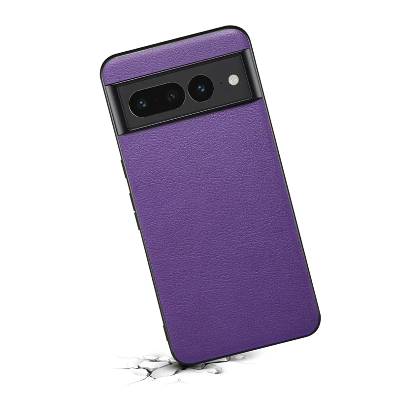 For Google Pixel 7 Pro 5G Case Calf Texture Anti-Scratch PU Leather Phone Back Cover - Green