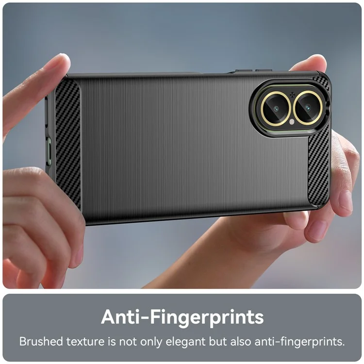 For Realme C67 4G Phone Cover Dustproof Anti-fingerprints TPU Case - Black