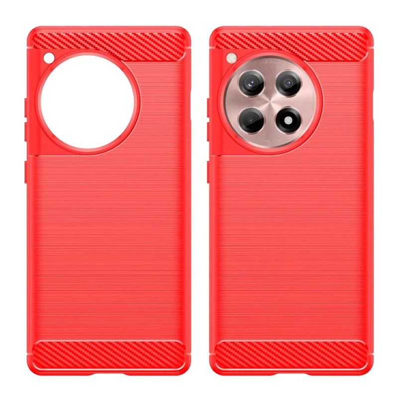For OnePlus 12R 5G / Ace 3 5G Case, Børstet TPU, Anti-fingeraftryk, Telefonbeskyttelse - Rød