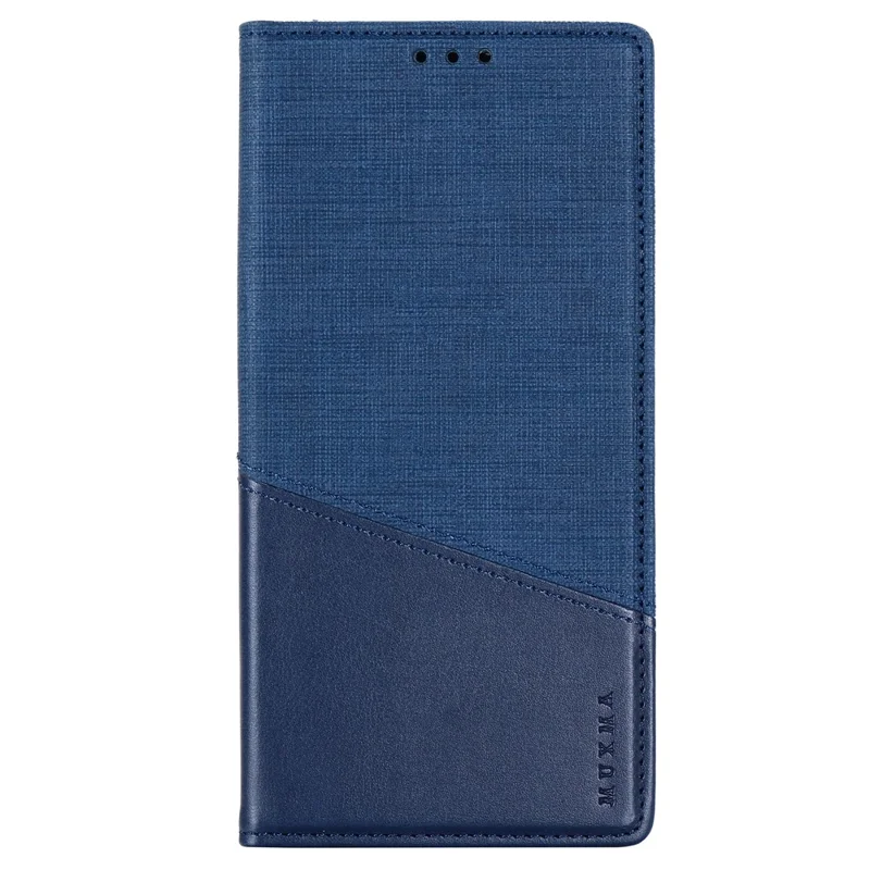 MUXMA MX109 For Samsung Galaxy S24 Ultra Case RFID Blocking Magnetic Closing Phone Cover - Blue