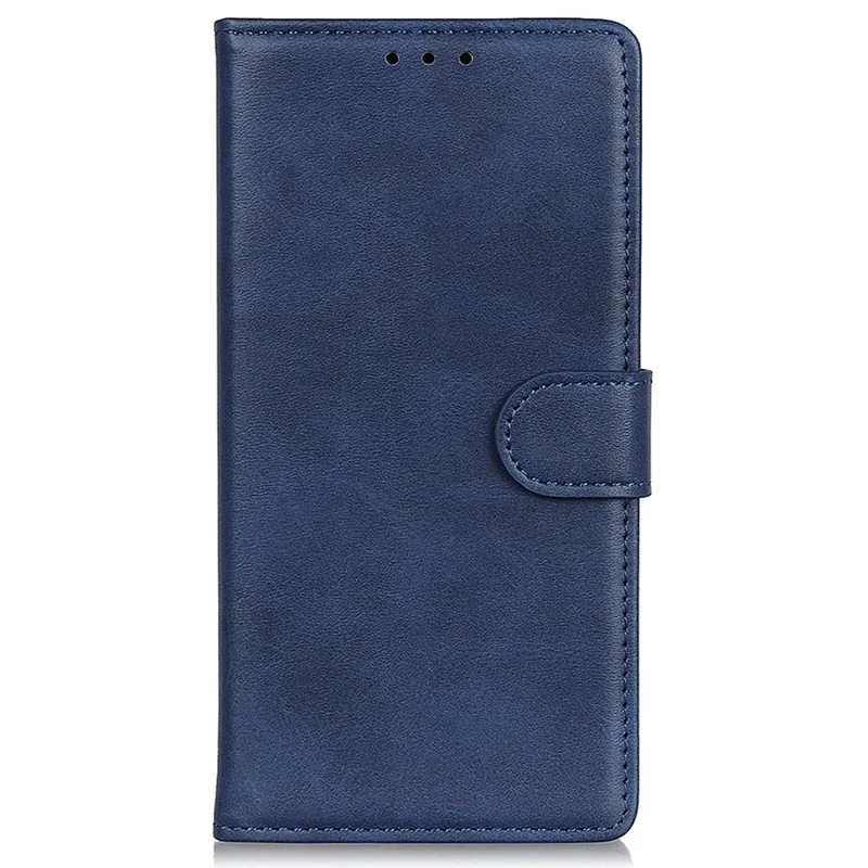 Leather Case for Xiaomi Redmi K70E 5G / Poco X6 Pro 5G Shell Cowhide Texture Stand Phone Cover - Blue