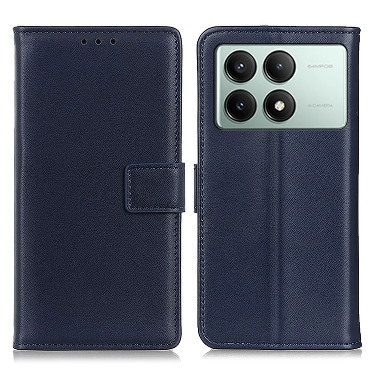 Para Xiaomi Redmi K70E 5G / Poco X6 Pro 5G Capa de Carteira de Couro com Fecho Magnético - Preto