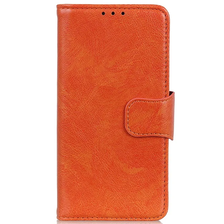 For Xiaomi Redmi K70E 5G / Poco X6 Pro 5G Wallet Case Protective Split Leather Phone Cover - Orange
