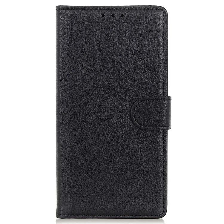 For Xiaomi Redmi K70E 5G / Poco X6 Pro 5G Case PU Leather Litchi Texture Wallet Phone Cover - Black