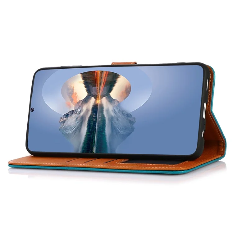 KHAZNEH For Xiaomi Redmi K70E 5G / Poco X6 Pro 5G Case Golden Magnetic Buckle Wallet Phone Protector - Black