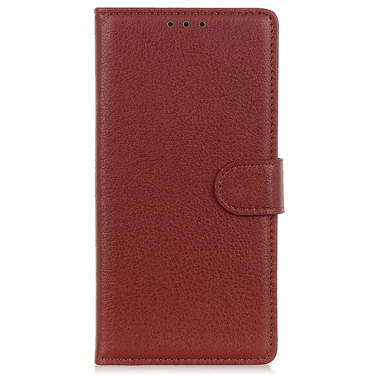 Para Xiaomi Redmi Note 13 Pro 4G / Poco M6 Pro 4G Funda Carcasa de Cuero PU con Soporte Plegable - Marrón