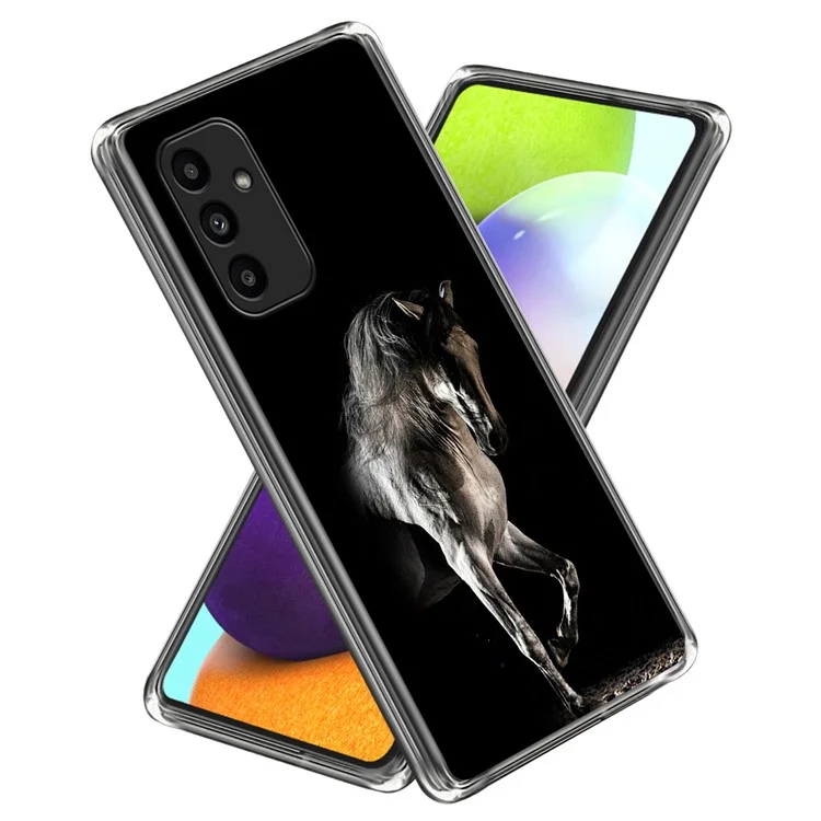 For Samsung Galaxy A15 4G / 5G TPU Protective Case Pattern Back Phone Cover - Horse