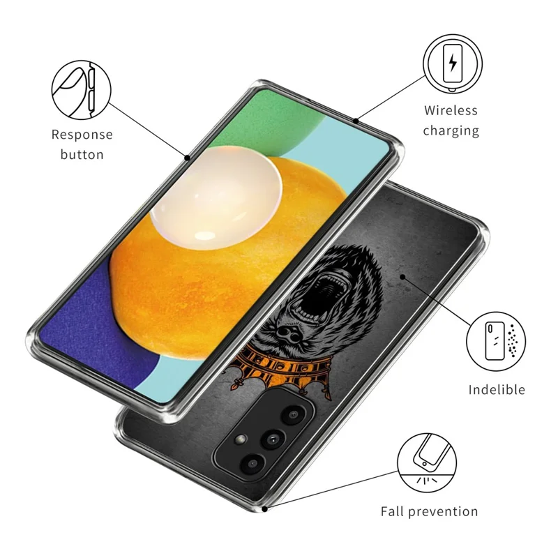 For Samsung Galaxy A15 4G / 5G TPU Protective Case Pattern Back Phone Cover - Gorilla