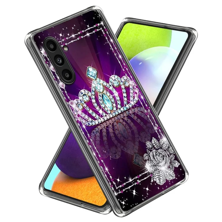 Für Samsung Galaxy A14 4G / 5G Hülle Muster Design Weiche TPU stoßfeste Handyhülle - Diamant Krone