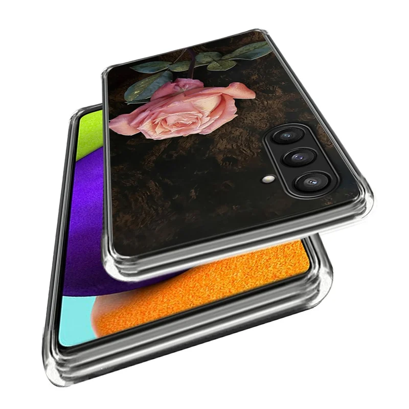Dla Samsung Galaxy S24 TPU Case Wzór Drukowania Miękkiej Cienkiej Obudowy Telefonicznej - Róża