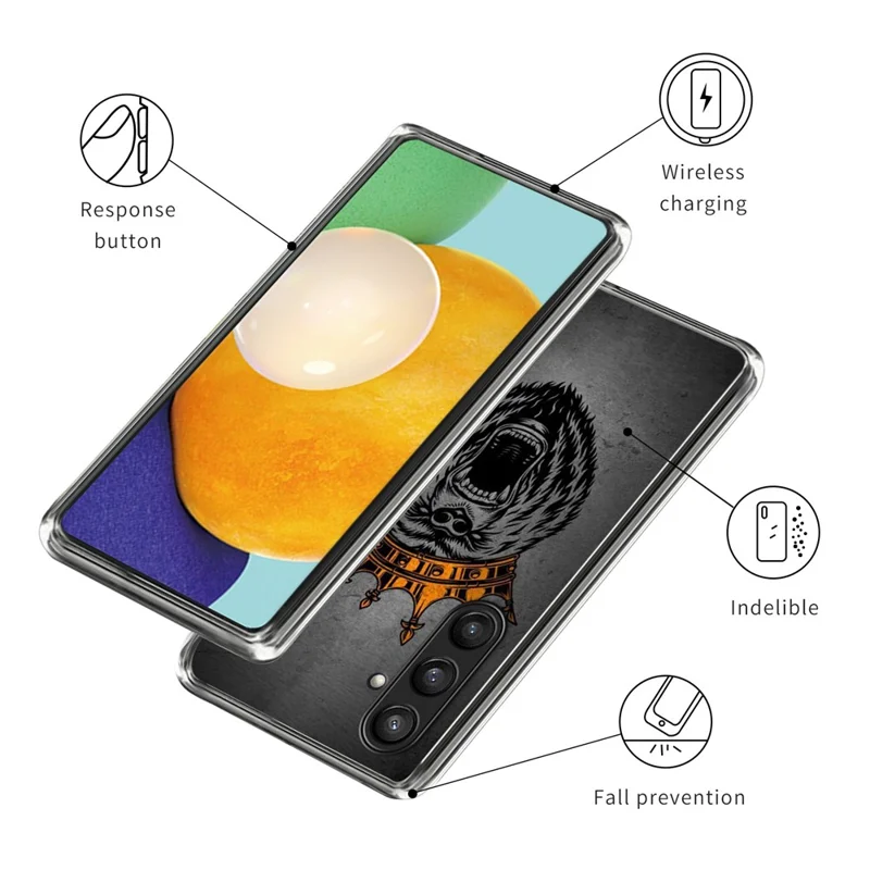 For Samsung Galaxy S24+ Shockproof Cover Soft TPU Pattern Printed Phone Case - Gorilla