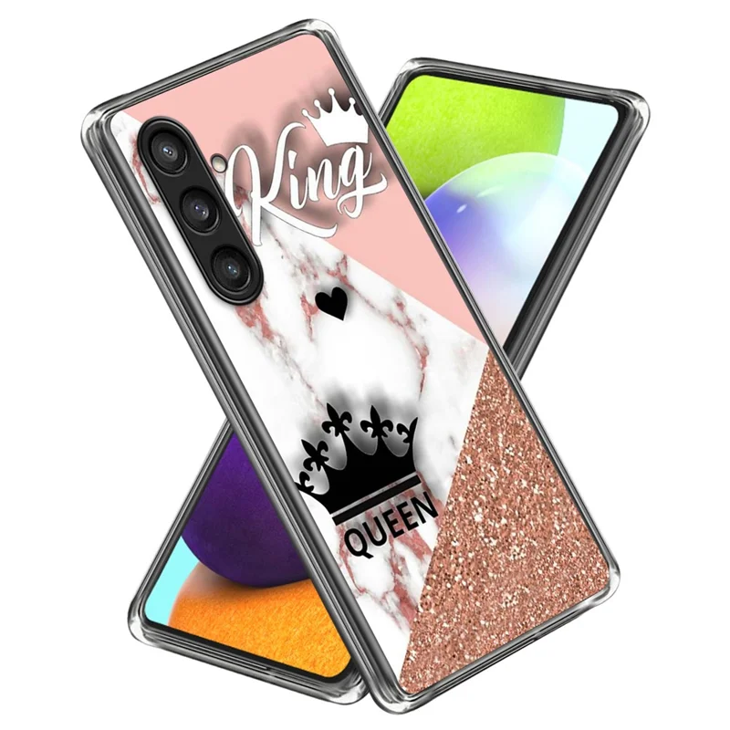 For Samsung Galaxy S23 FE Case Pattern Slim Design TPU Phone Back Cover - Marble Crown