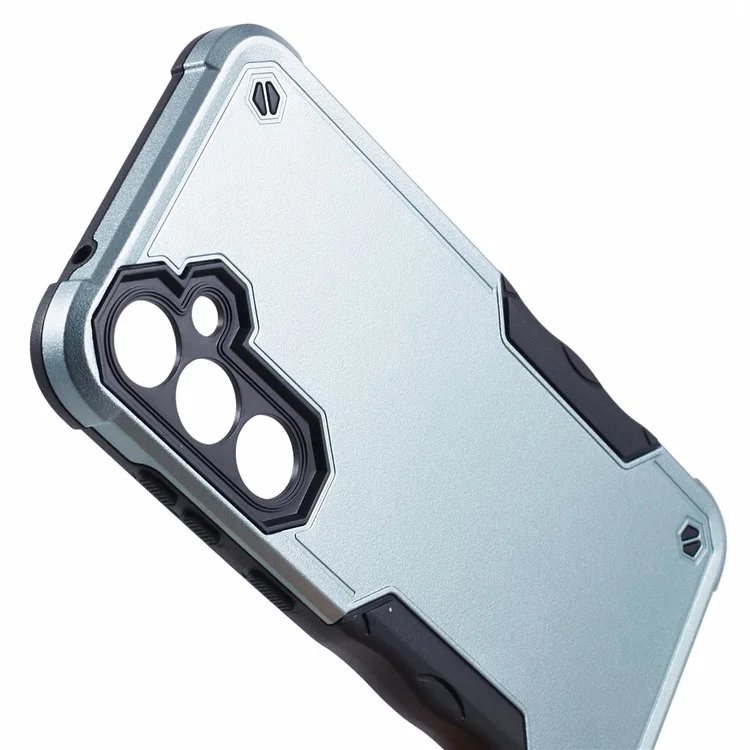 Pour Samsung Galaxy S23 FE Coque de téléphone portable PC+TPU résistante aux chocs - Vert
