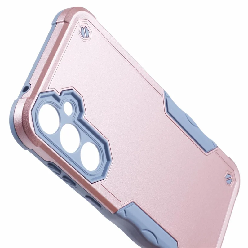 For Samsung Galaxy S23 FE Cell Phone Case PC+TPU Drop-resistant Cover - Rose Gold