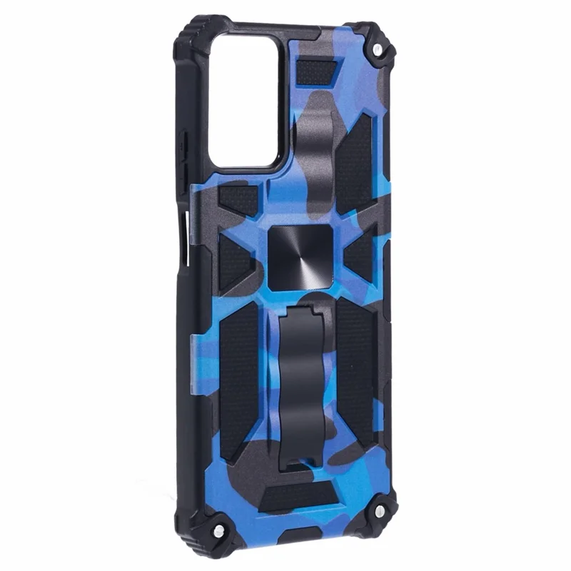 For Motorola Moto G 5G (2024) Cell Phone Case Camouflage Pattern Cover Fits Magnetic Car Mount - Blue