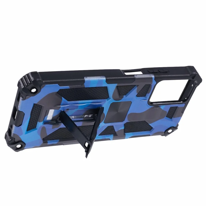 For Motorola Moto G 5G (2024) Cell Phone Case Camouflage Pattern Cover Fits Magnetic Car Mount - Blue