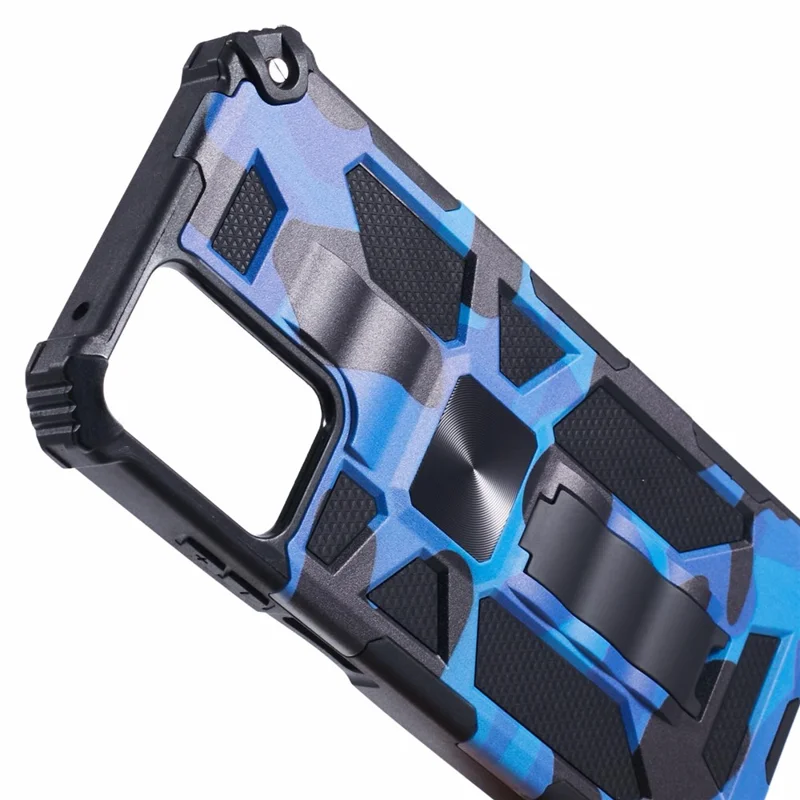 For Motorola Moto G 5G (2024) Cell Phone Case Camouflage Pattern Cover Fits Magnetic Car Mount - Blue