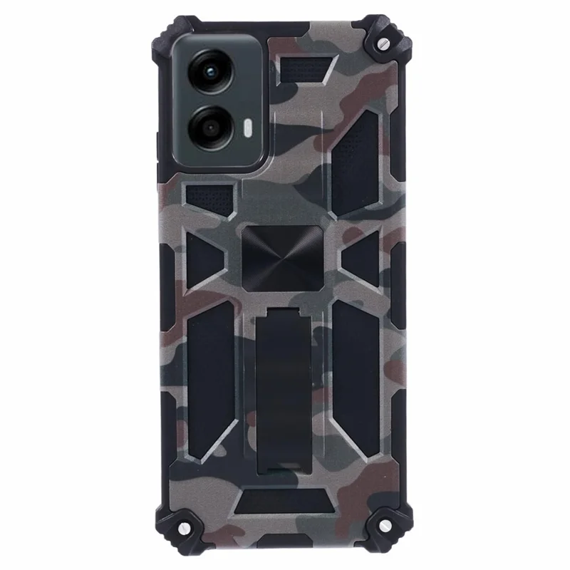 For Motorola Moto G 5G (2024) Cell Phone Case Camouflage Pattern Cover Fits Magnetic Car Mount - Army Green