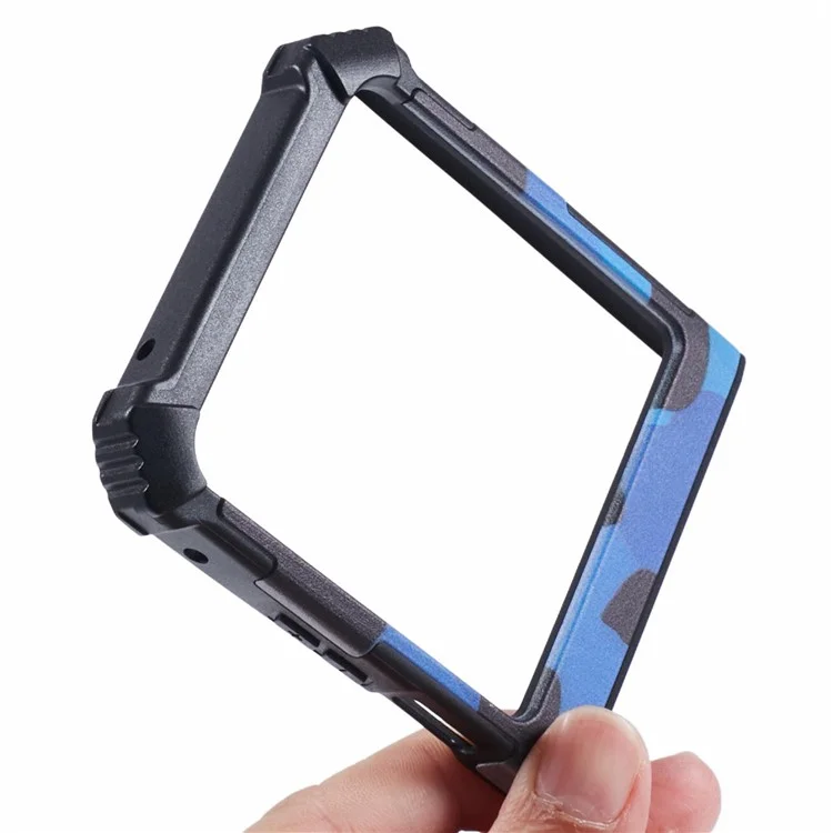Para Motorola Razr 40 Ultra 5G Funda Desmontable 2 en 1 Patrón de Camuflaje Soporte de Teléfono - Azul