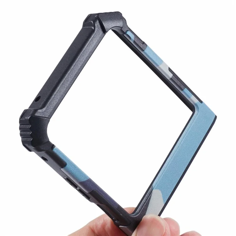 For Motorola Razr 40 Ultra 5G Case Detachable 2-in-1 Camouflage Pattern Kickstand Phone Shell - Navy Blue