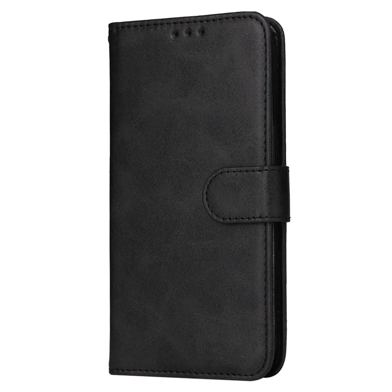 Für Xiaomi Redmi Note 13 Pro 4G / Poco M6 Pro 4G Hülle Kalbsleder-Textur Foto-Steckplatz Handyhülle - Schwarz