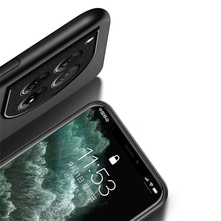 Per OnePlus 12 5G Back Case PU+TPU+PC Anti-impronta Custodia protettiva per telefono - Nero