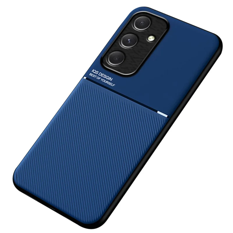 For Samsung Galaxy A55 5G Bagdæksel i PU+TPU+PC Stødfast Mobiltelefondæksel - Blå