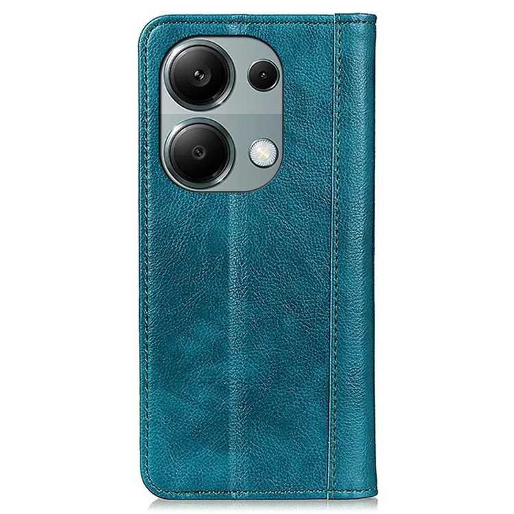 For Xiaomi Redmi Note 13 4G Protective Cover Split Leather Litchi Texture Phone Case - Green