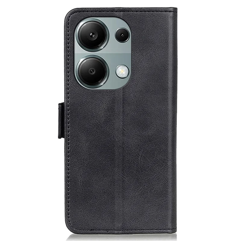 Pour Xiaomi Redmi Note 13 4G Étui en cuir avec support Fermeture magnétique Flip Cover - Noir