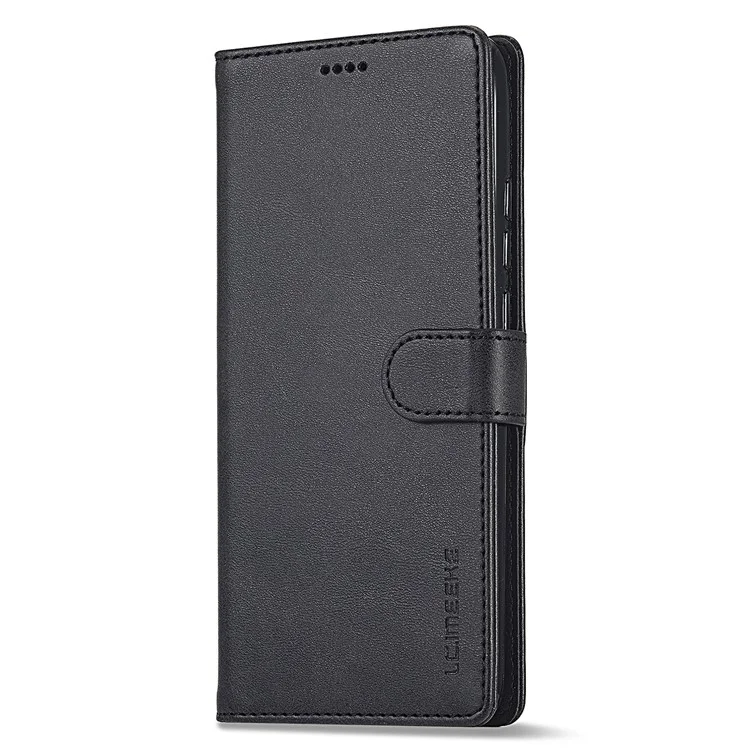 LC.IMEEKE For Xiaomi Redmi Note 13 Pro 5G / Poco X6 5G Case Wallet Stand Calf Texture Leather Phone Cover - Black