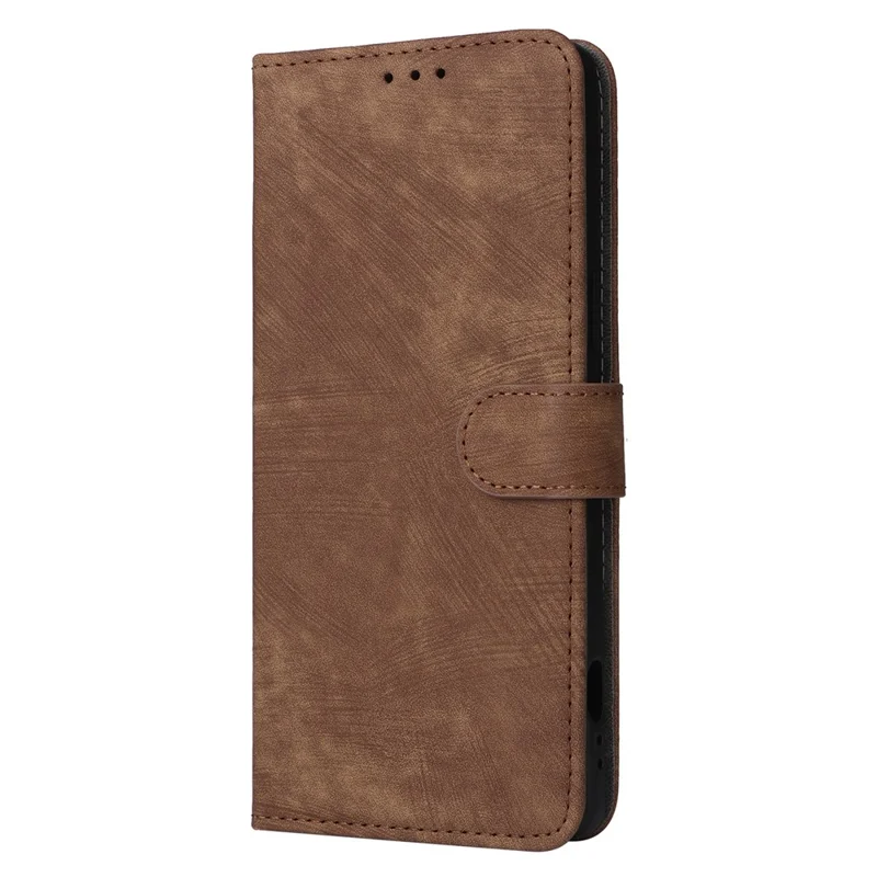 For Sony Xperia 1 IV 5G Wallet Case RFID Blocking PU Leather Cover Stand with Strap - Brown