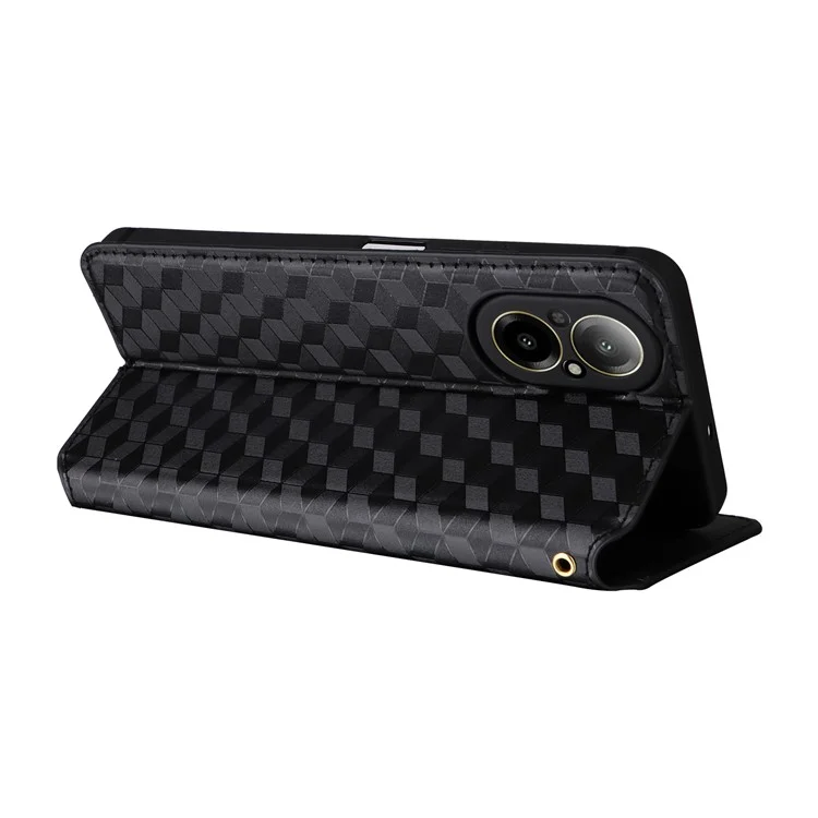 Para Realme C67 4G / 12 Lite 4G Capa de Carteira de Couro PU Flip - Preto