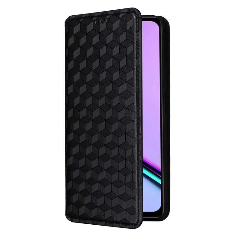 Para Realme C67 4G / 12 Lite 4G Capa de Carteira de Couro PU Flip - Preto