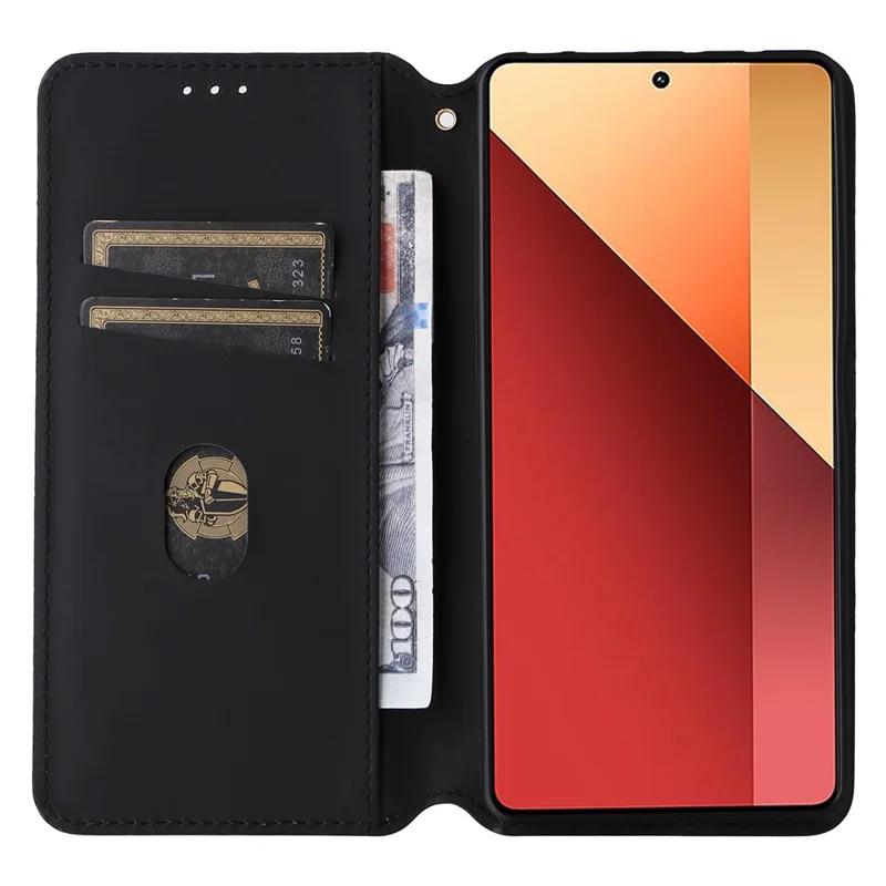 For Xiaomi Redmi Note 13 Pro 4G / Poco M6 Pro 4G / Note 14S 4G Case Rhombus Imprinted Stand View Phone Cover - Silver