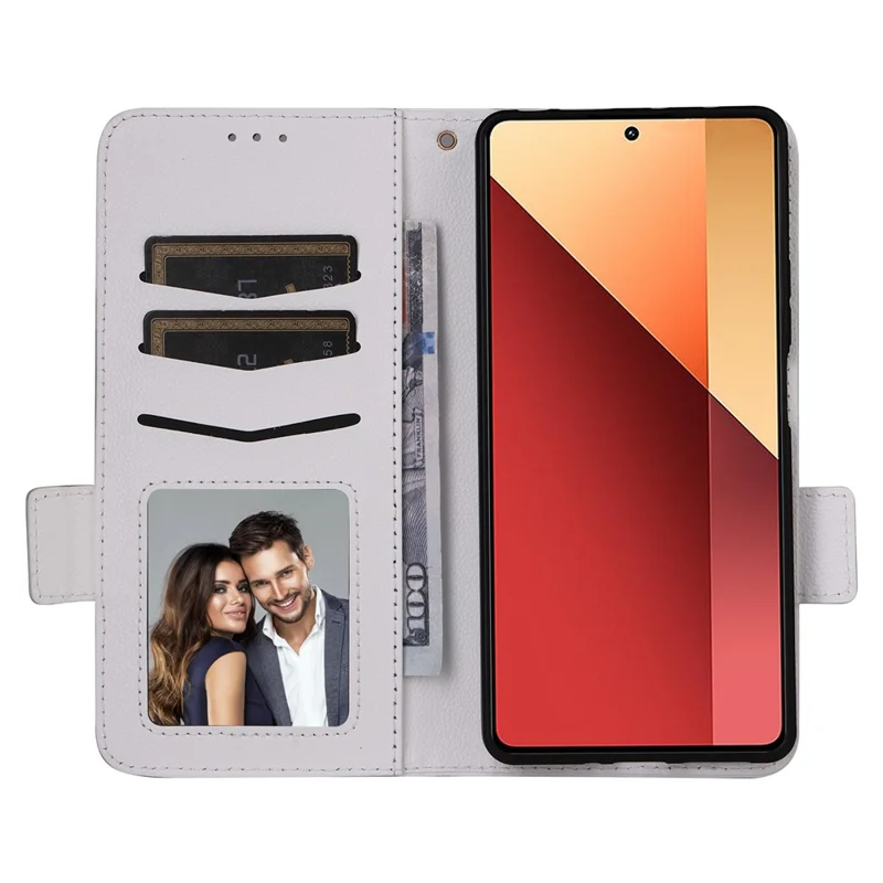 For Xiaomi Redmi Note 13 Pro 4G / Poco M6 Pro 4G / Note 14S 4G Case Wallet Protective Folio Cover - White