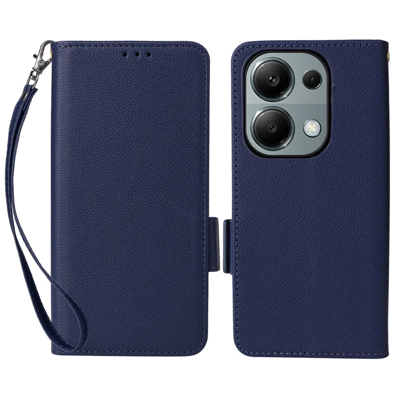 For Xiaomi Redmi Note 13 Pro 4G / Poco M6 Pro 4G / Note 14S 4G Case Wallet Protective Folio Cover - Dark Blue
