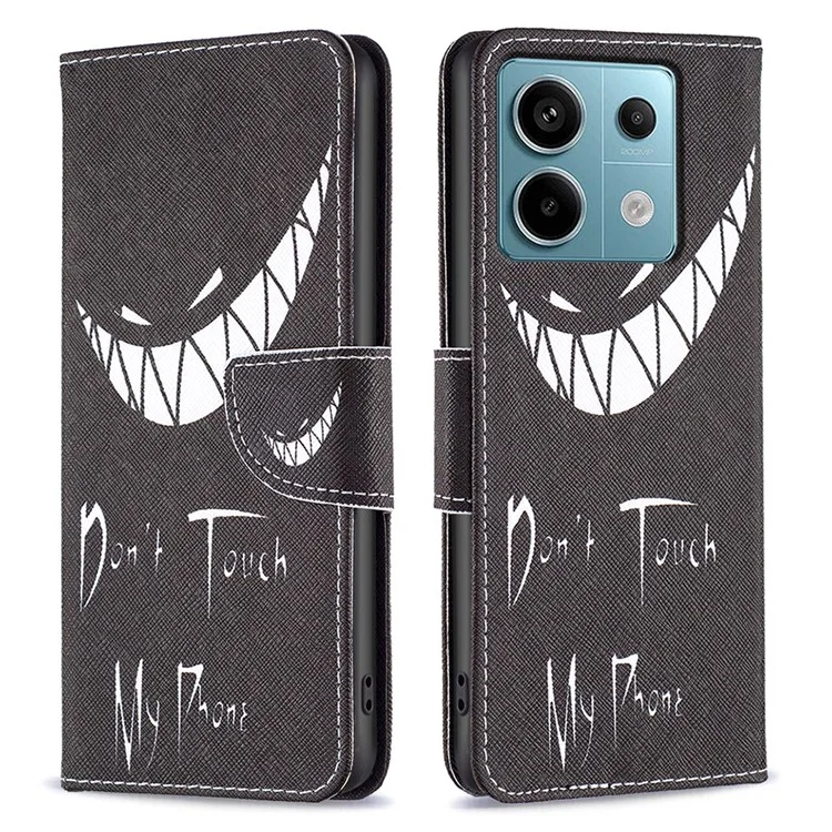 Para Xiaomi Redmi Note 13 Pro 4G / Poco M6 Pro 4G Flip Wallet Phone Case Pattern Printing Leather Cover - No toques mi teléfono