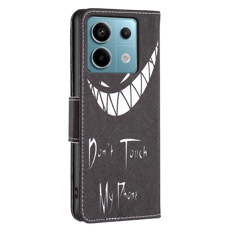 Para Xiaomi Redmi Note 13 Pro 4G / Poco M6 Pro 4G Flip Wallet Phone Case Pattern Printing Leather Cover - No toques mi teléfono