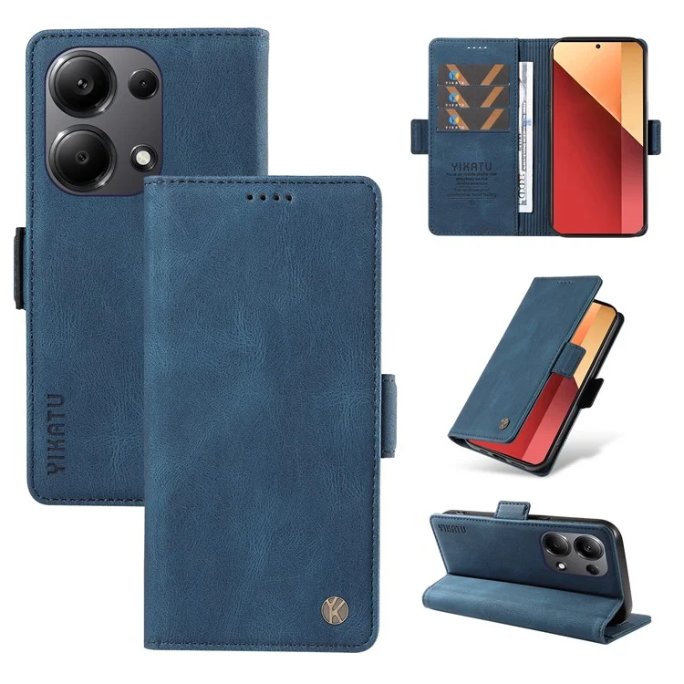 YIKATU YK-005 для Xiaomi Redmi Note 13 Pro 4G / Poco M6 Pro 4G Чехол-книжка - Синий