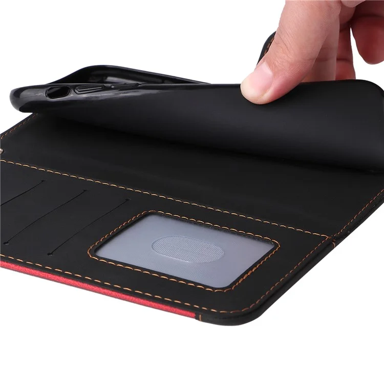 Para el caso del teléfono Xiaomi Redmi Note 13 Pro 4G / Poco M6 Pro 4G - Estuche de tres colores con soporte - Negro