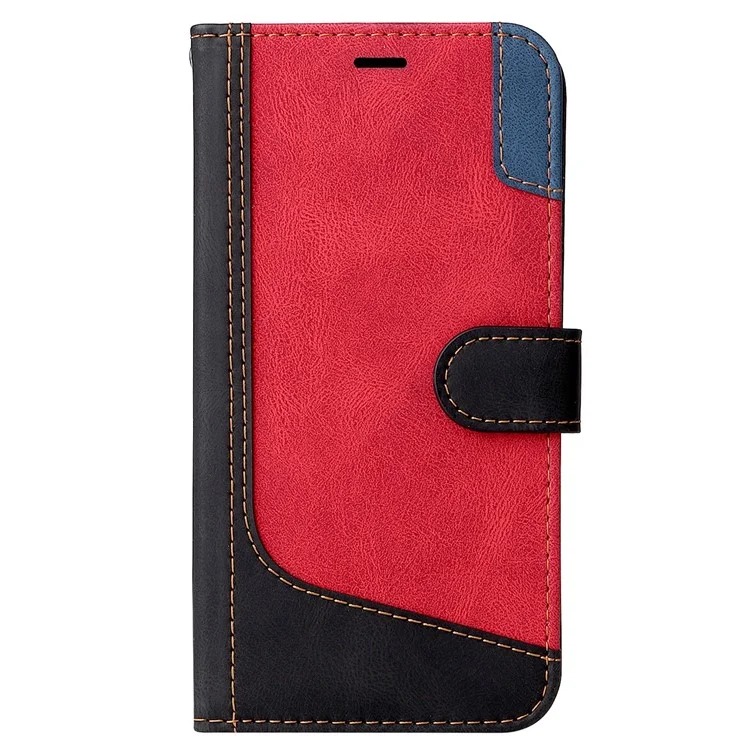Para el caso del teléfono Xiaomi Redmi Note 13 Pro 4G / Poco M6 Pro 4G - Estuche de tres colores con soporte - Negro
