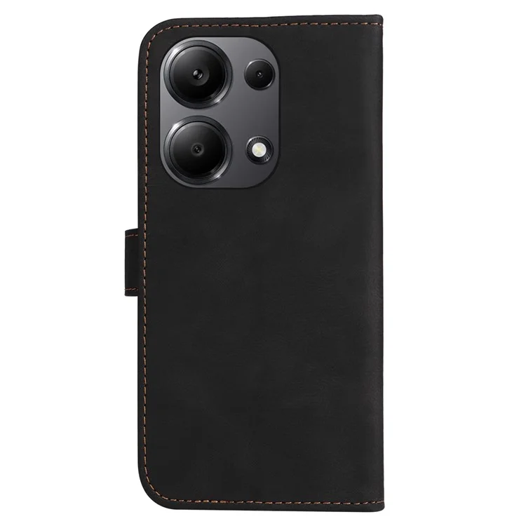 Para el caso del teléfono Xiaomi Redmi Note 13 Pro 4G / Poco M6 Pro 4G - Estuche de tres colores con soporte - Negro