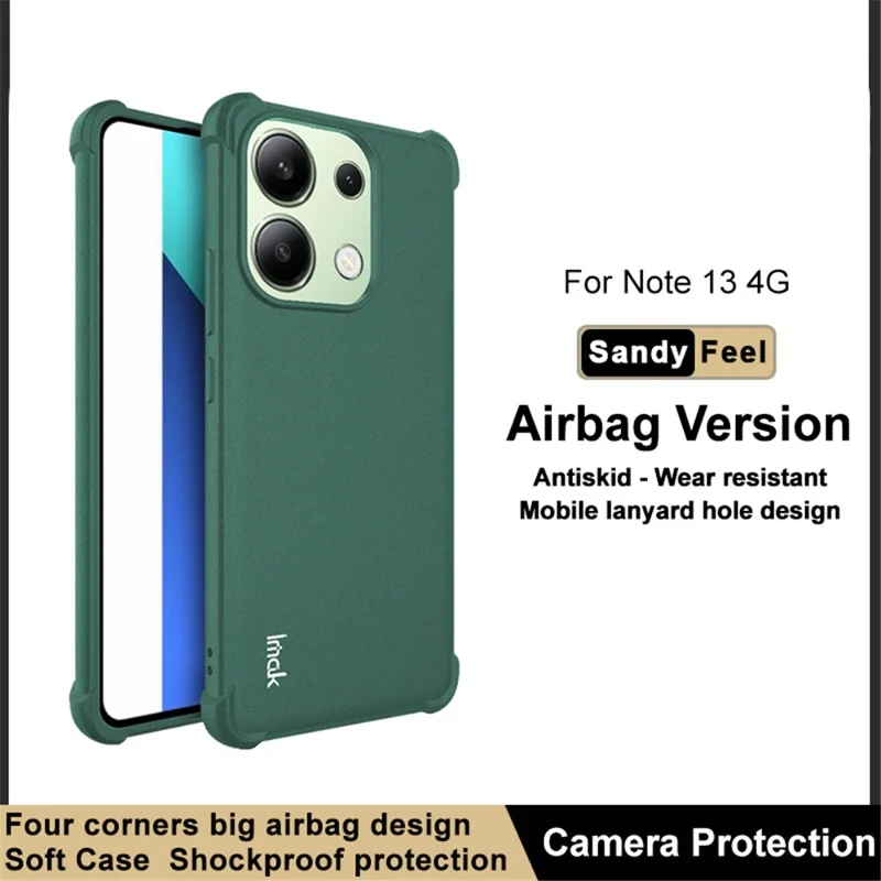IMAK For Xiaomi Redmi Note 13 4G TPU Case Reinforced Corners Protection Phone Cover - Green