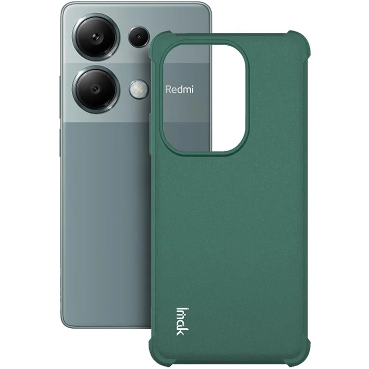 IMAK For Xiaomi Redmi Note 13 Pro 4G / Poco M6 Pro 4G Case Matte TPU Phone Cover Corners Fall Protection - Green